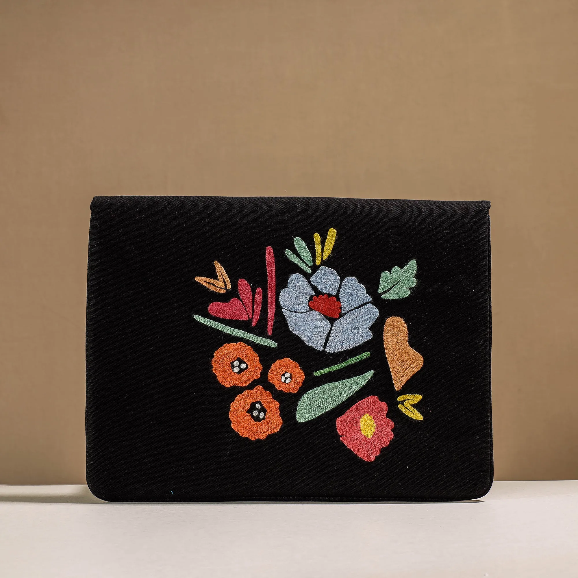 Aari Hand Embroidery Cotton Duck IPad Sleeve (10 x 13 in)