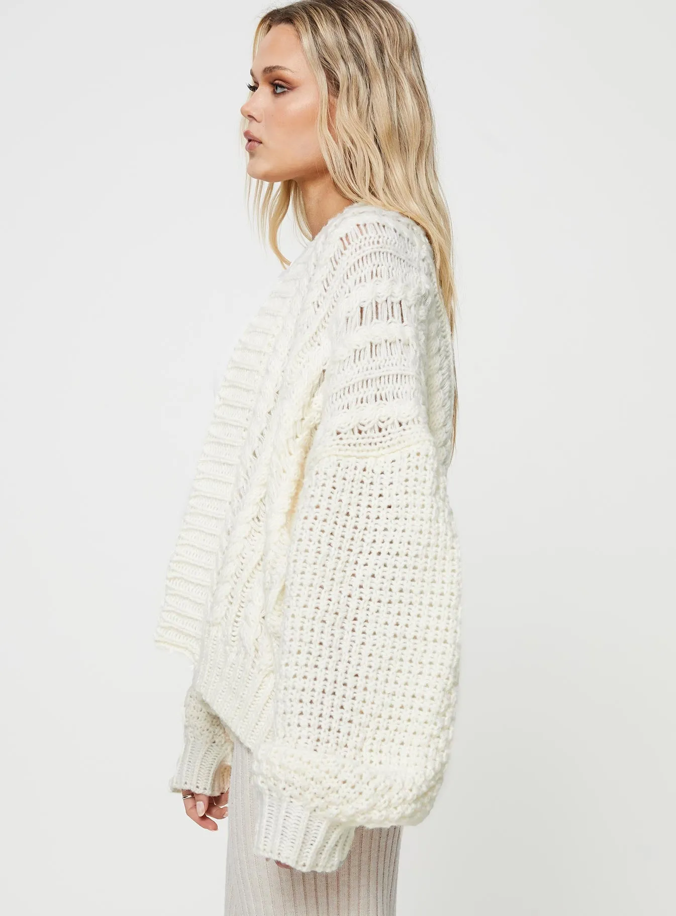 Abner Cable Cardigan Cream