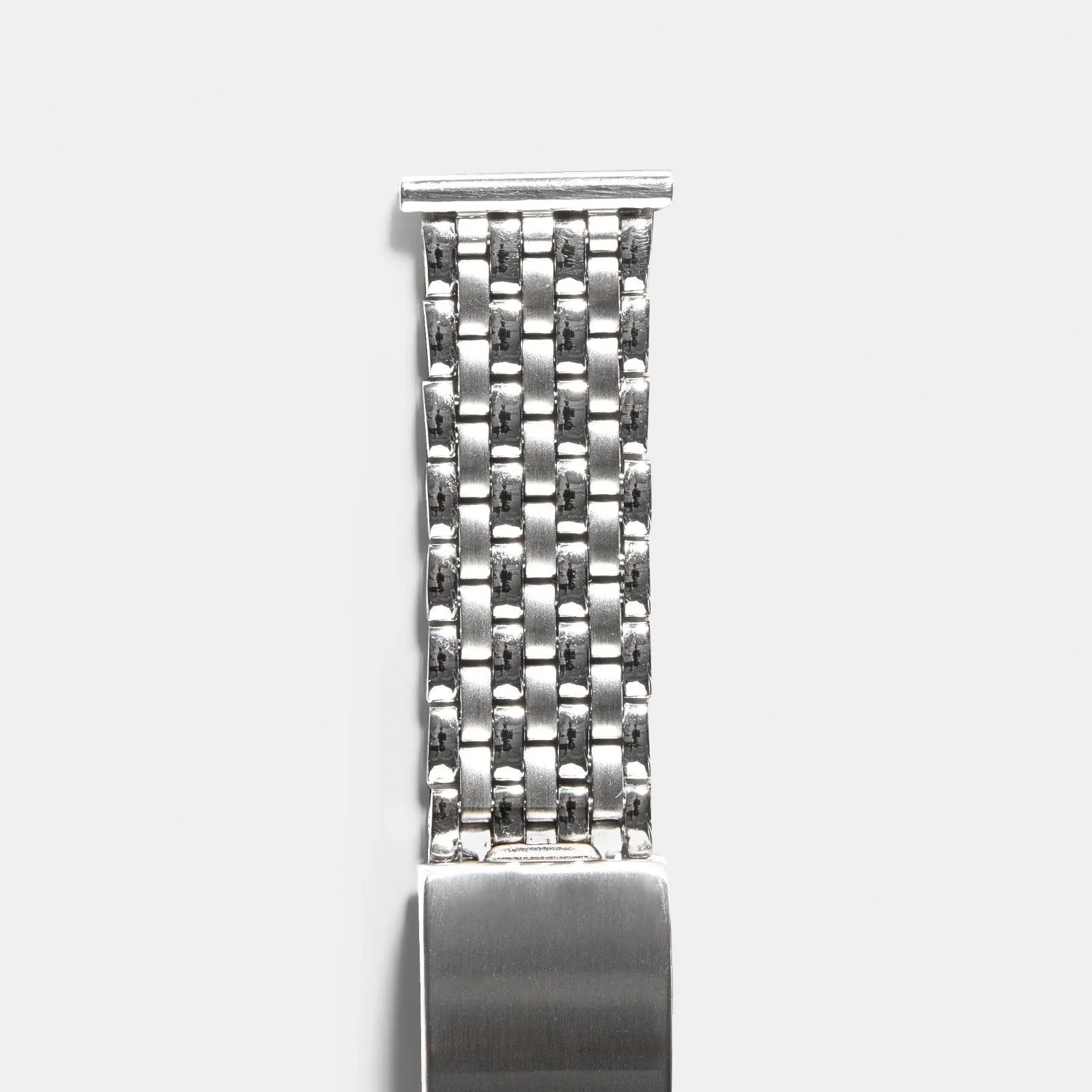 Beads Of Rice Straight End Link Steel Watch Bracelet