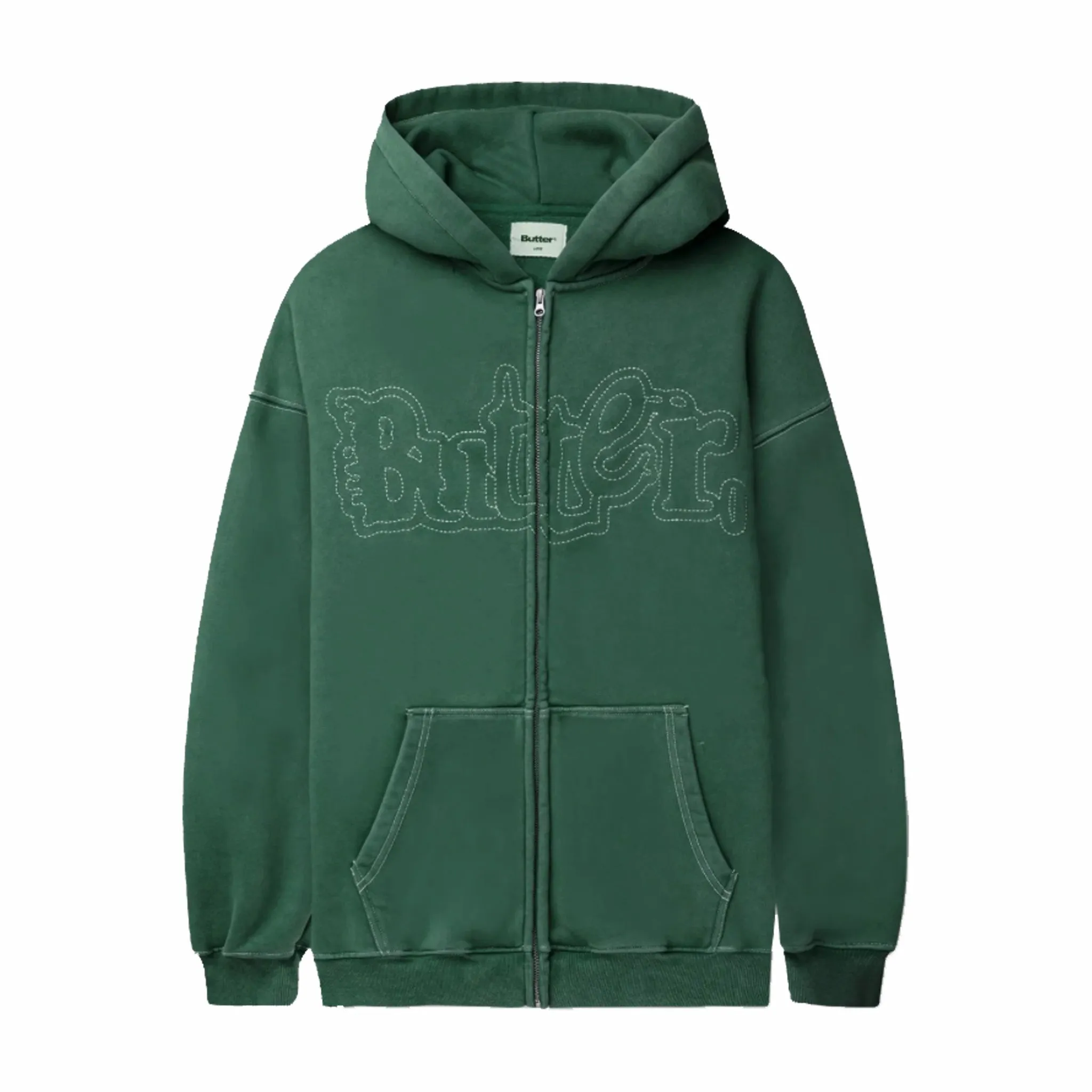 Butter Goods Breakdown Zip-Thru Hood (Washed Fern)