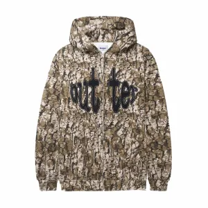 Butter Goods Frenzy Zip-Thru Hoodie (Tan Camo)