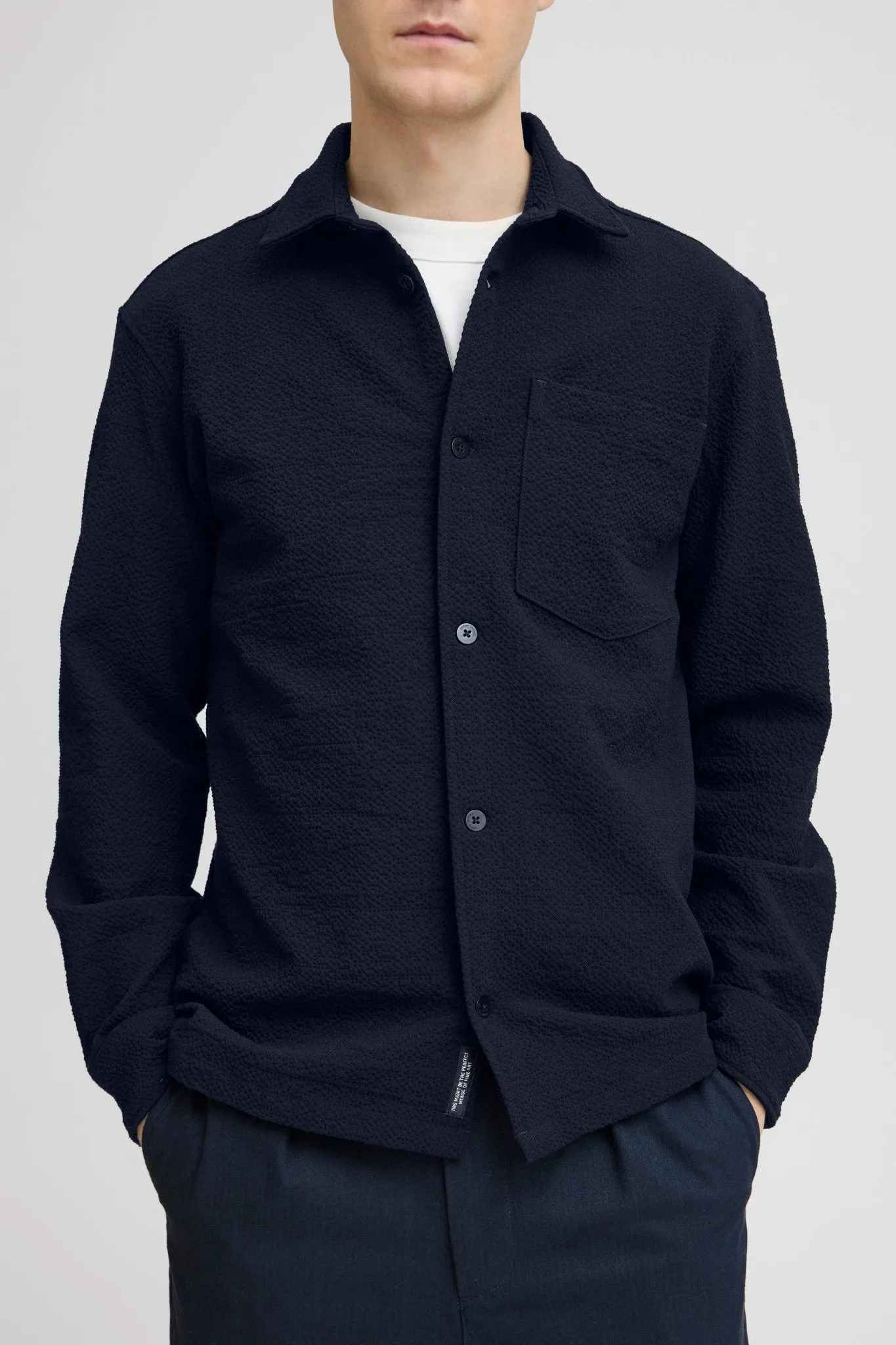 CASUAL FRIDAY - CFALVIN LS Waffle shirt - 20505186