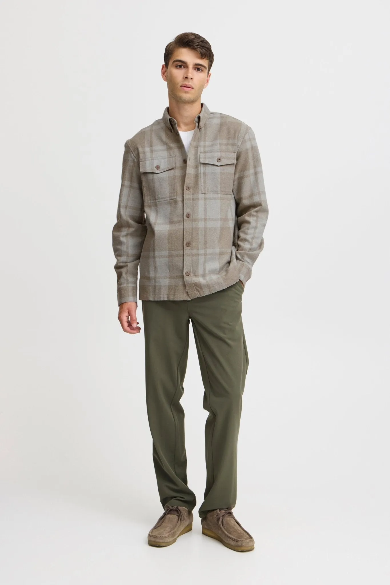 CASUAL FRIDAY - CFAUGUSTO LS checked overshirt - 20505191