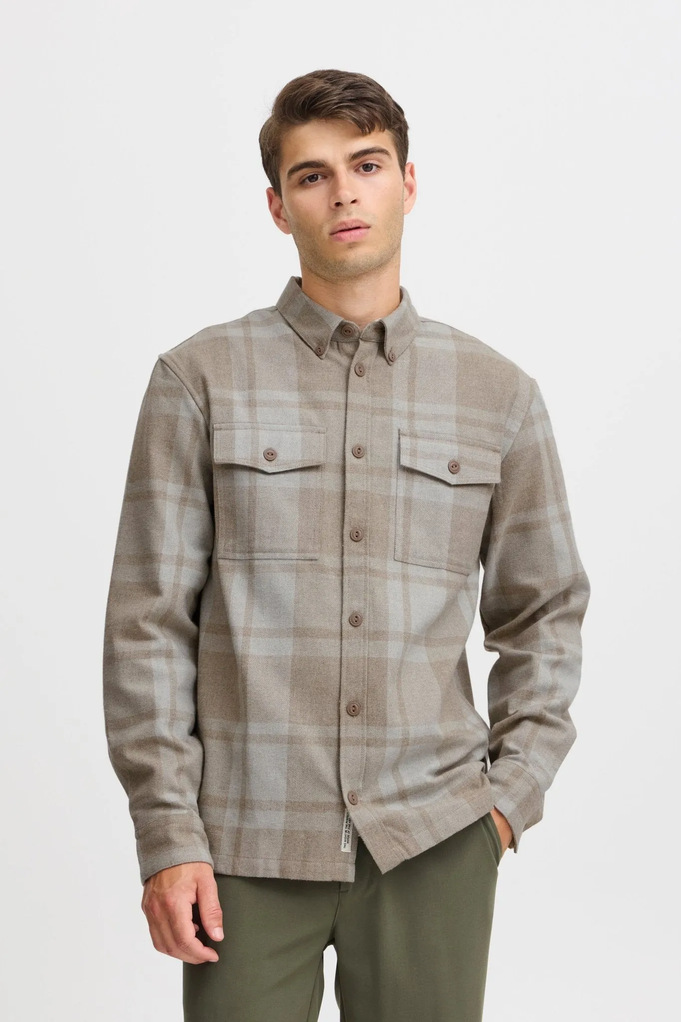 CASUAL FRIDAY - CFAUGUSTO LS checked overshirt - 20505191