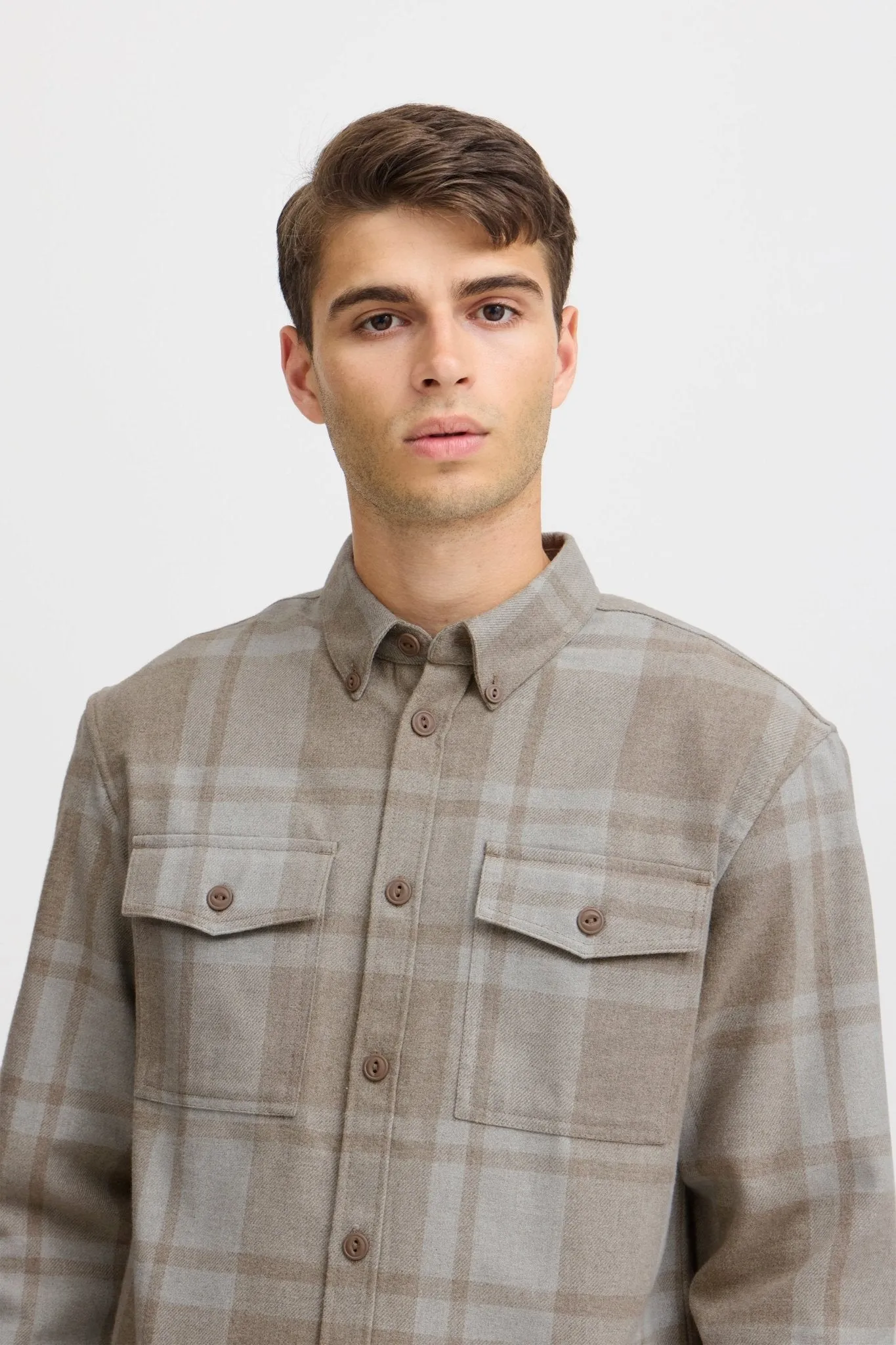 CASUAL FRIDAY - CFAUGUSTO LS checked overshirt - 20505191