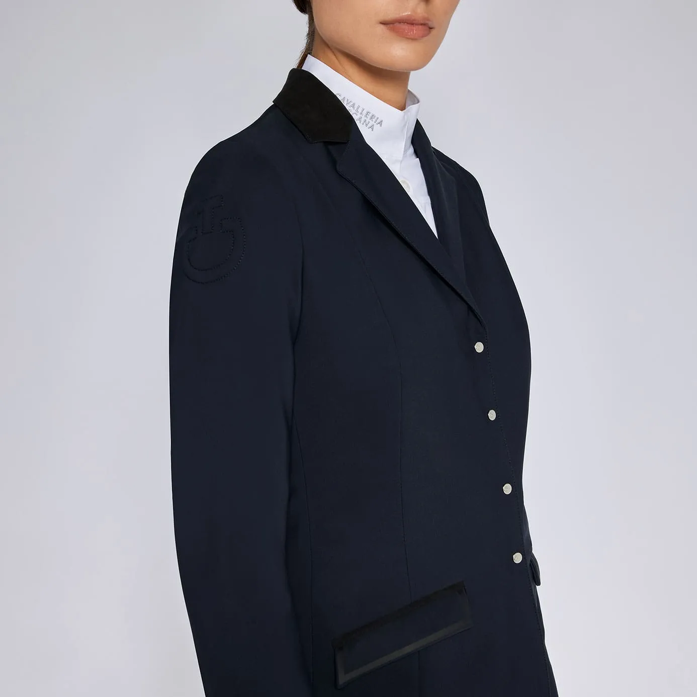 Cavalleria Toscana Lightweight Jersey Zip Show Jacket - Navy