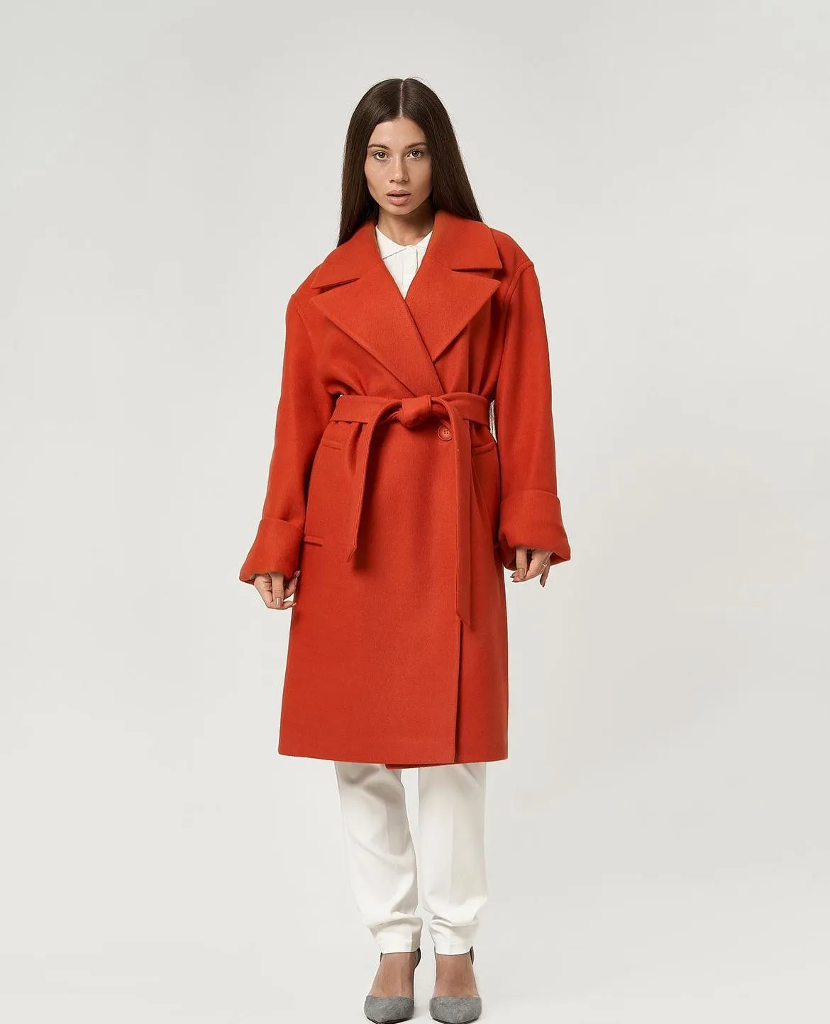 Cipriani Wool Blend Midi Overcoat