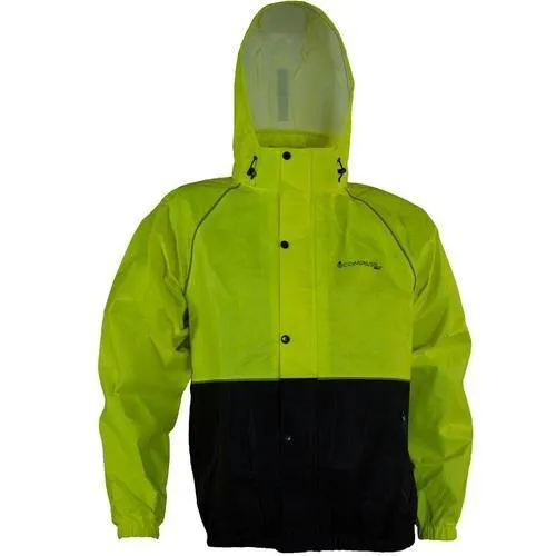 Compass 360 RoadTek Reflective Riding Jacket-Hi-Viz Lime-MD