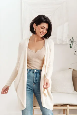 Cozy Nights Cardigan In Cream