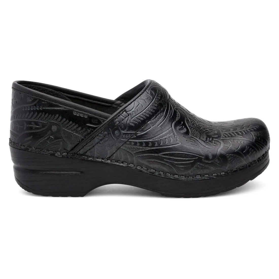 Dansko Women's Professional Clog in Black Tooled