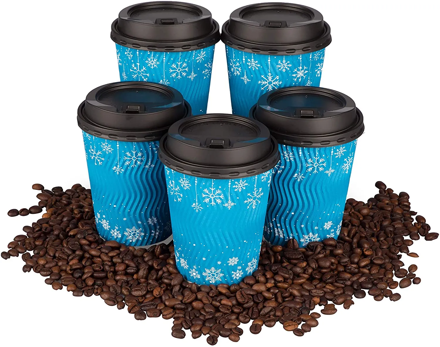 Eco Friendly and Recyclable To Go Cups for Hot and Cold Drinks 12 oz 50 Sets