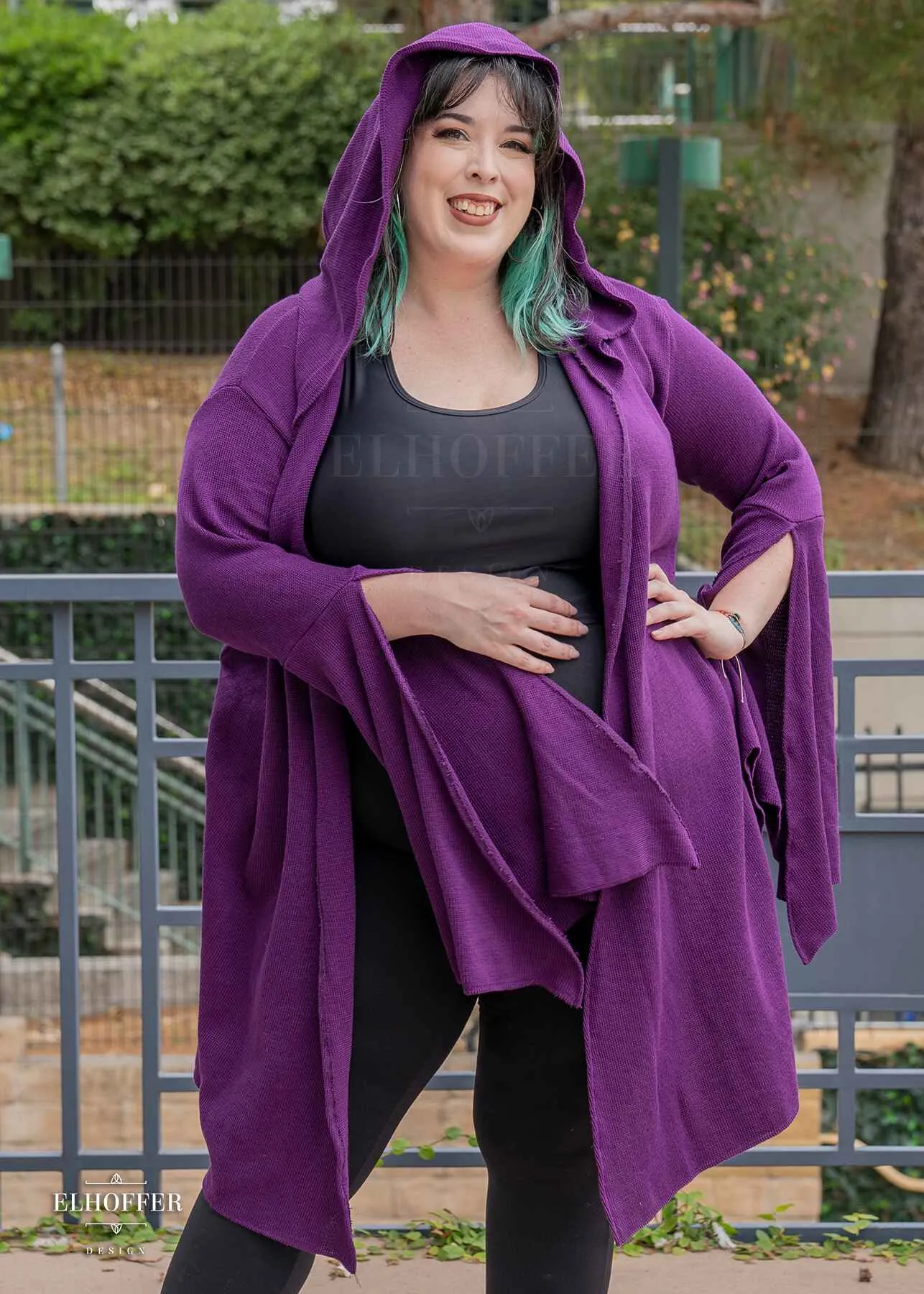 Essential Sunset Longline Cardigan - Majestic Purple