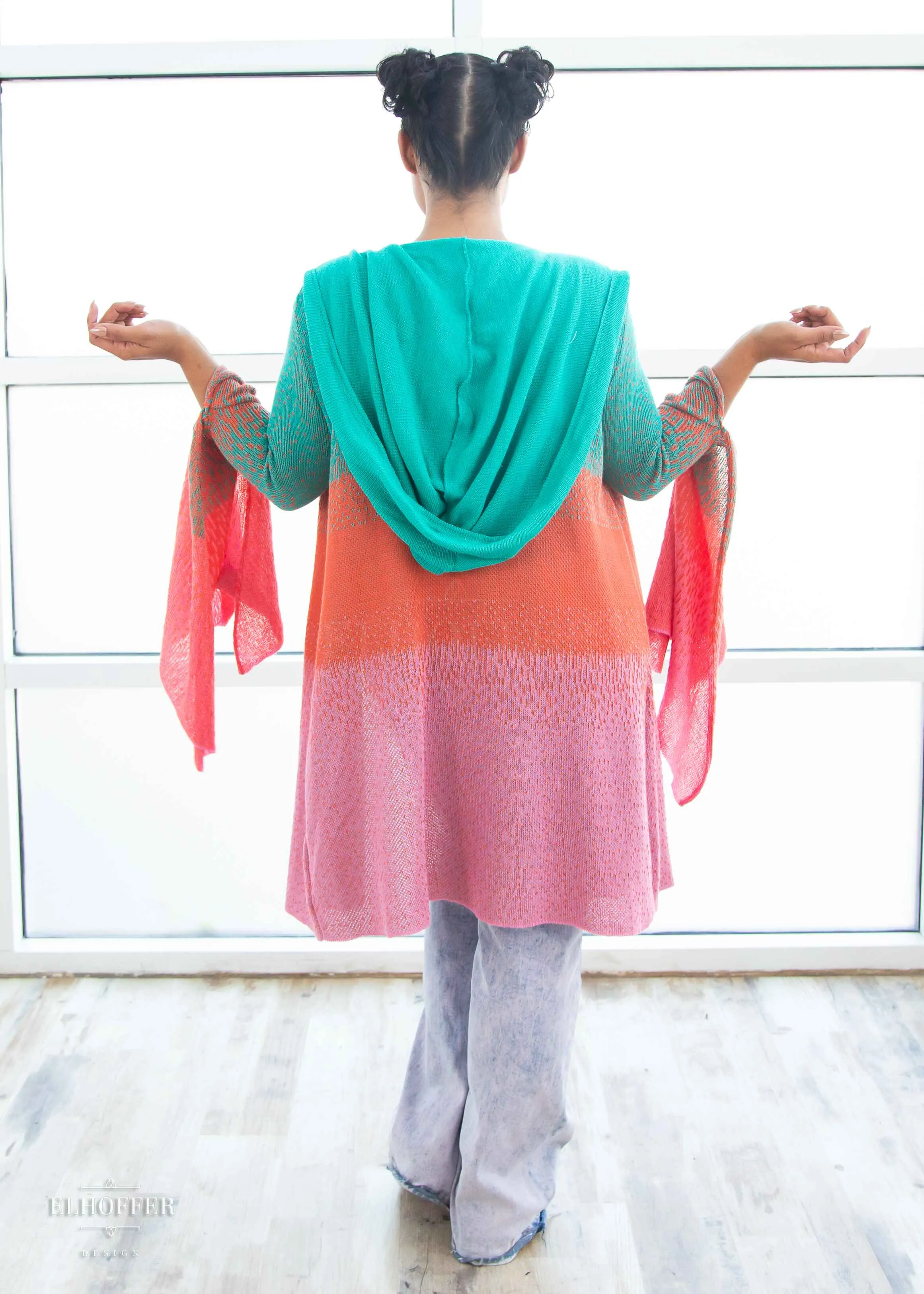 Essential Sunset Longline Cardigan - Sherbert Ombre