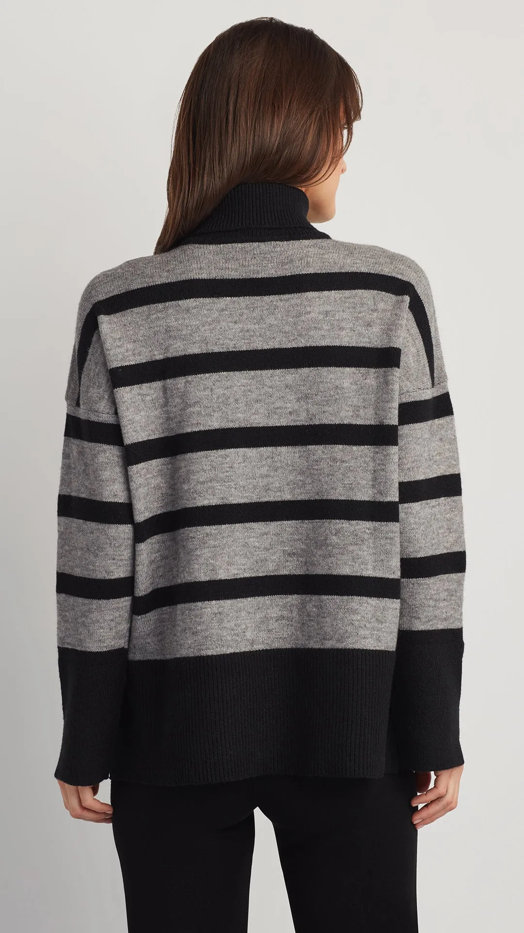 FIONA STRIPED TURTLENECK SWEATER