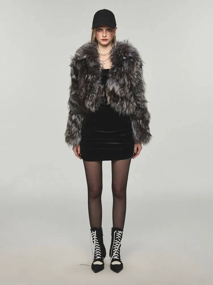 Fox Fur Short Lapel Jacket【s0000005006】