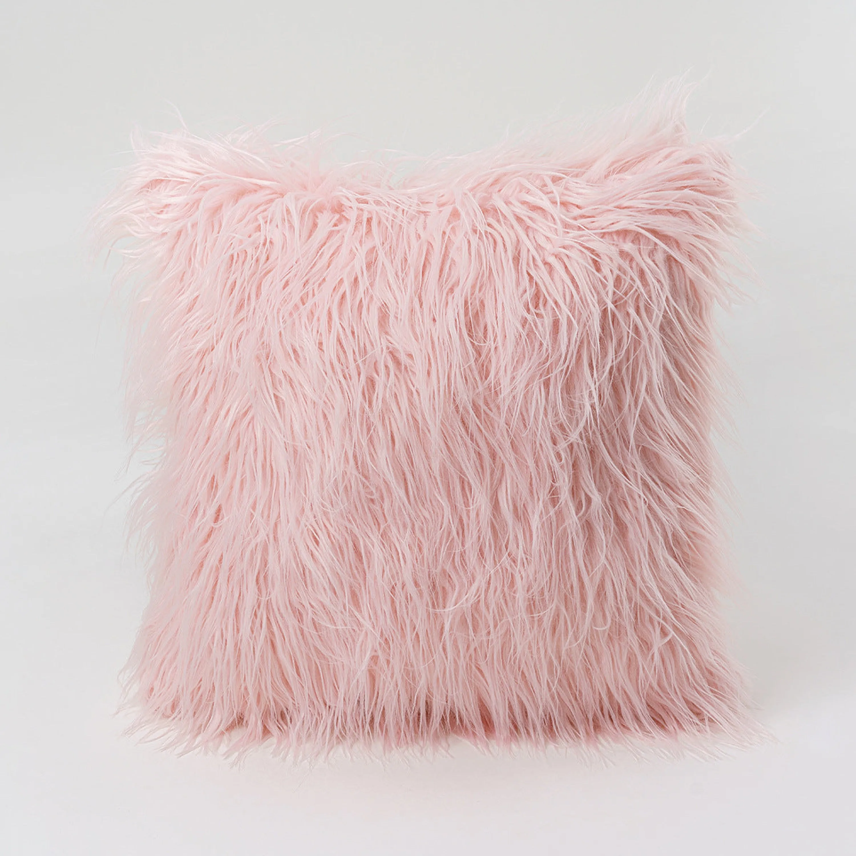 Furry Gradient Pillow Cover & Cushion / Black