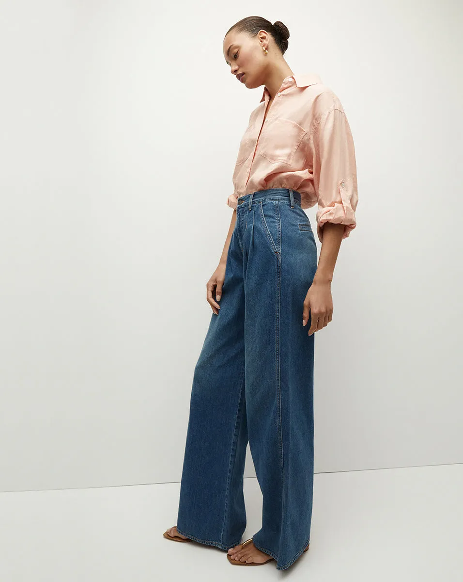 Gil Linen Button-Down Top