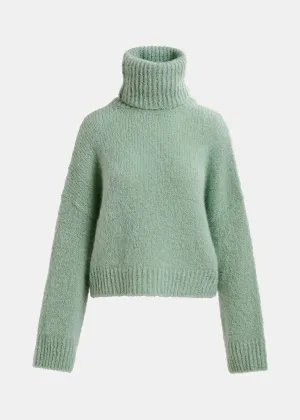 Griffin Knit Turtleneck - Light Green