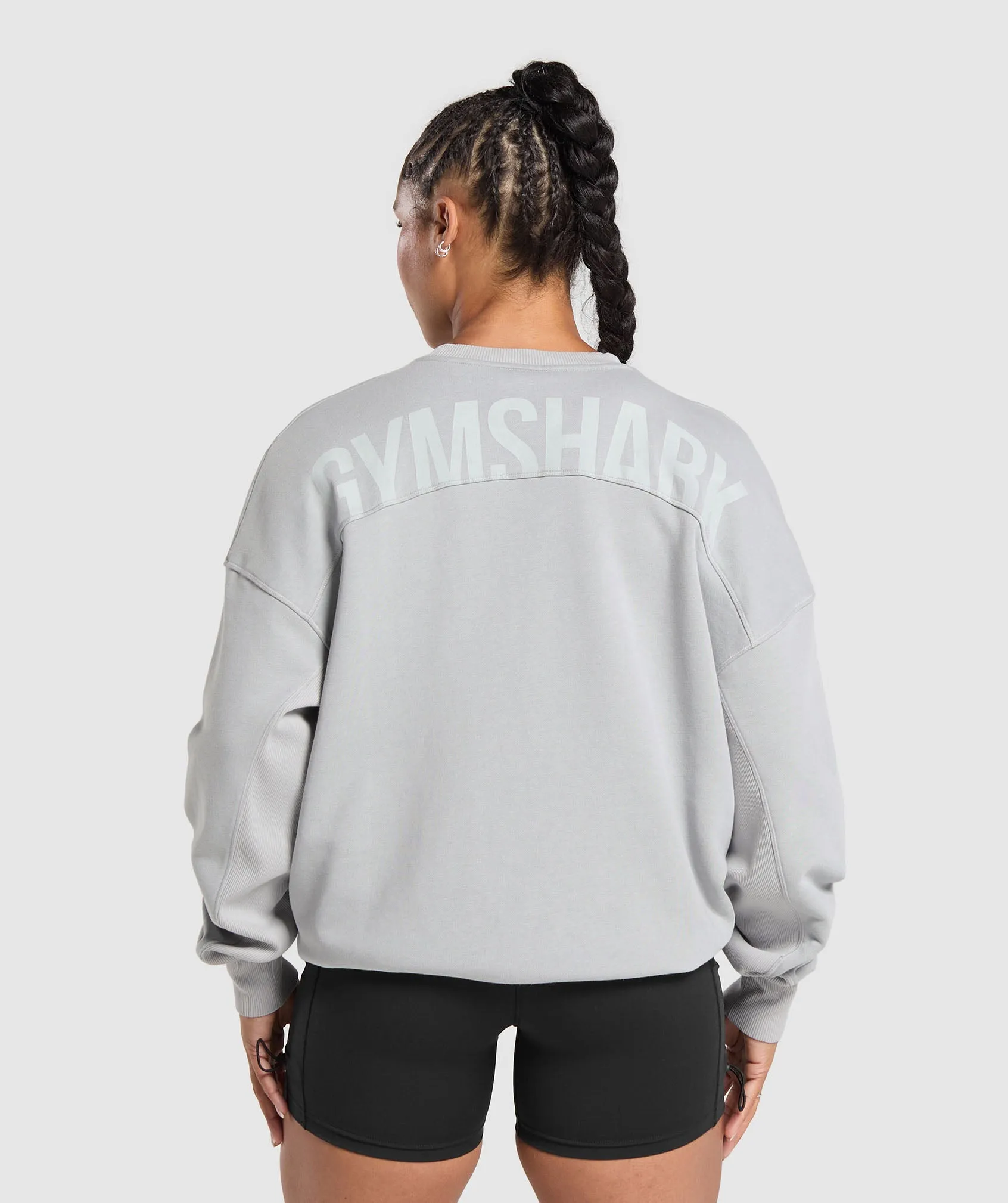 GS Power Washed Sweatshirt - Silver Grey