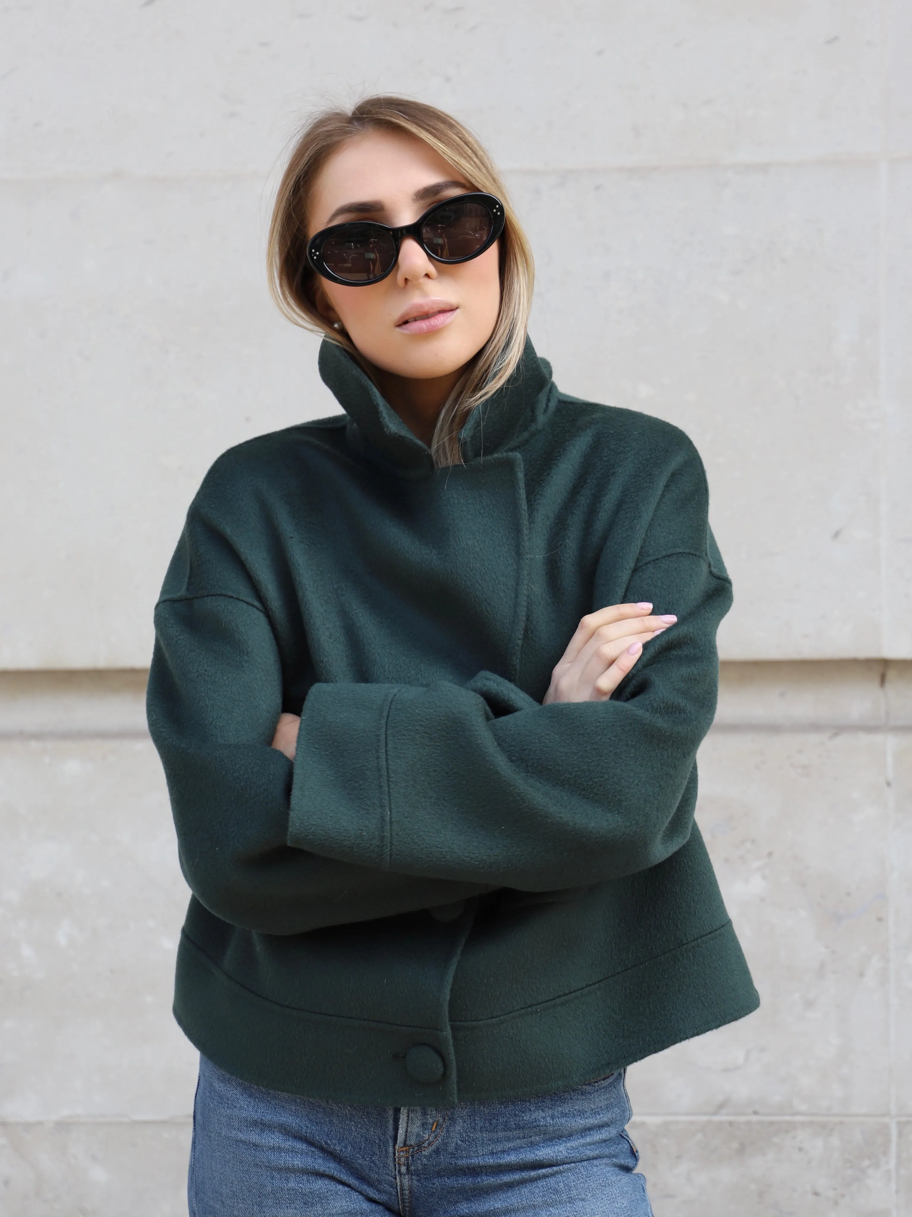 London Cashmere Jacket Green