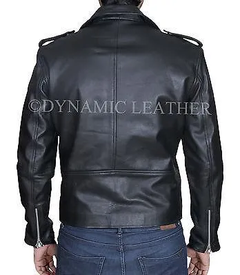 MEN'S DAVID BECKHAM SLIM FIT BLACK REAL LEATHER JACKET-BNWT