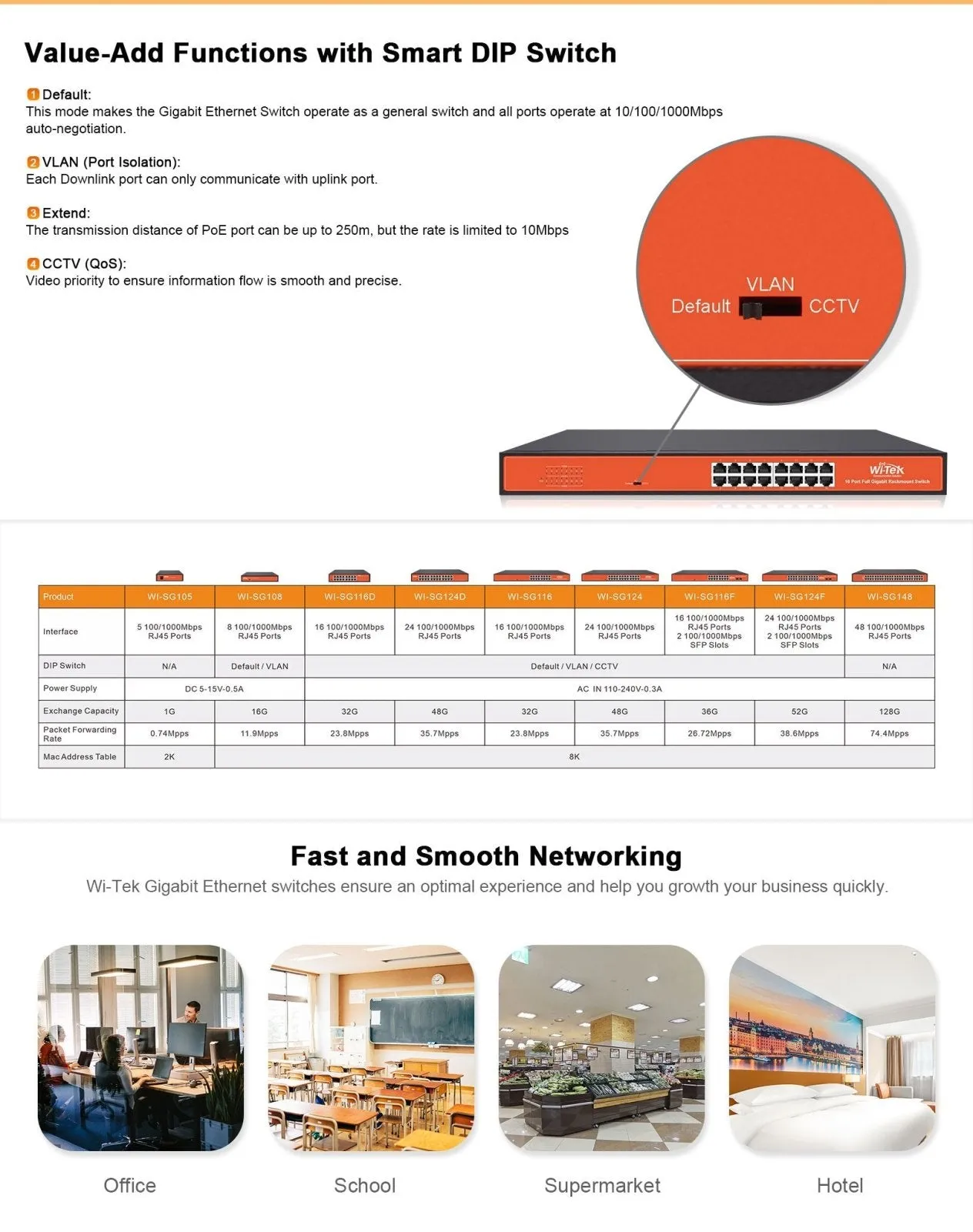 Network Switch, Gigabit, 8 Port