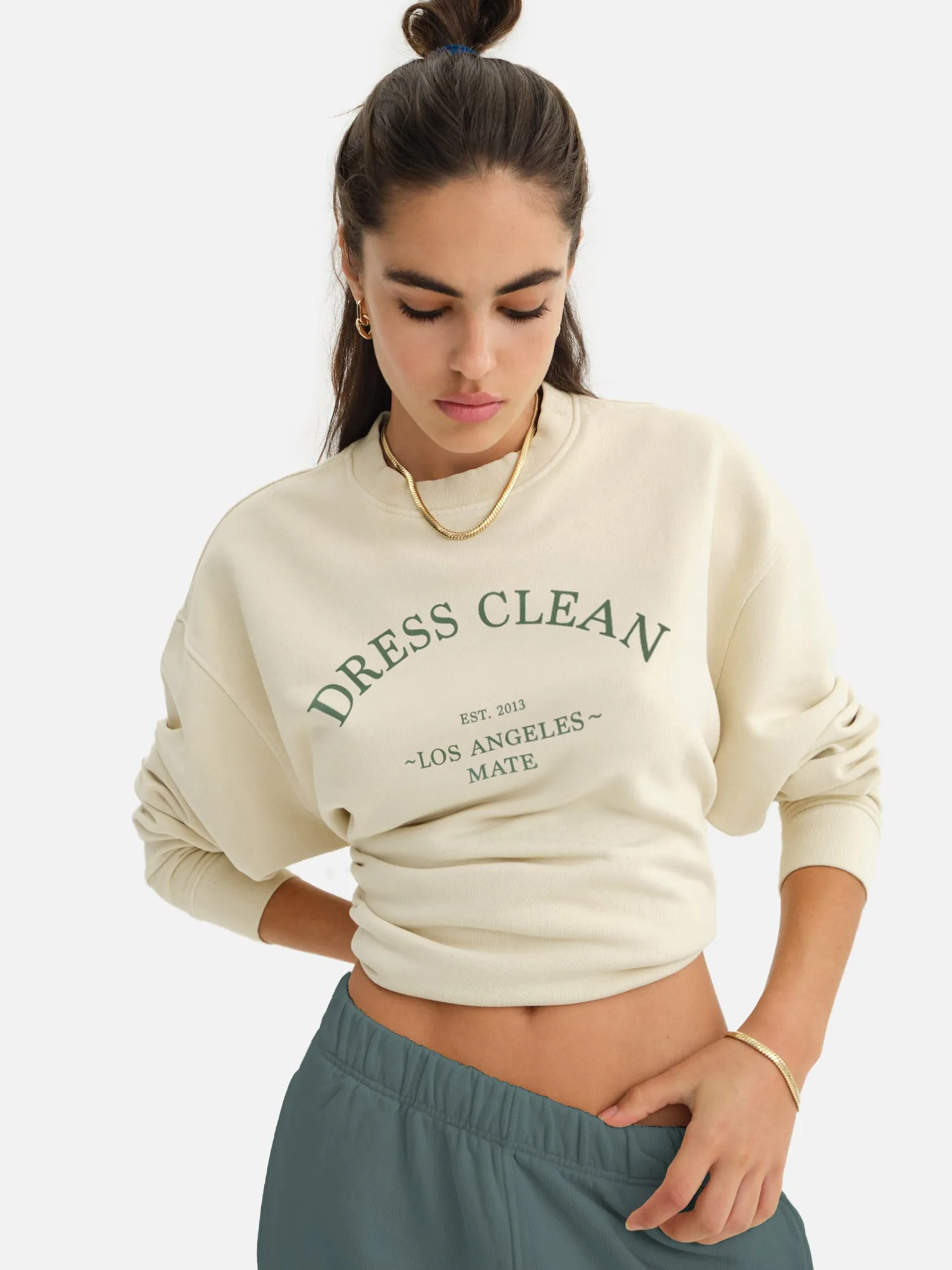 Organic Fleece Graphic Oversized Sweatshirt