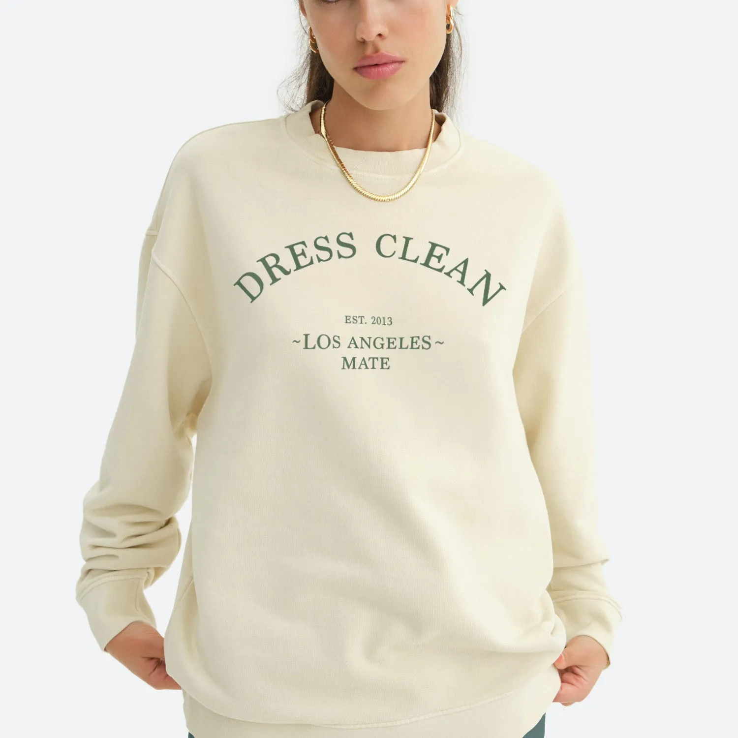 Organic Fleece Graphic Oversized Sweatshirt