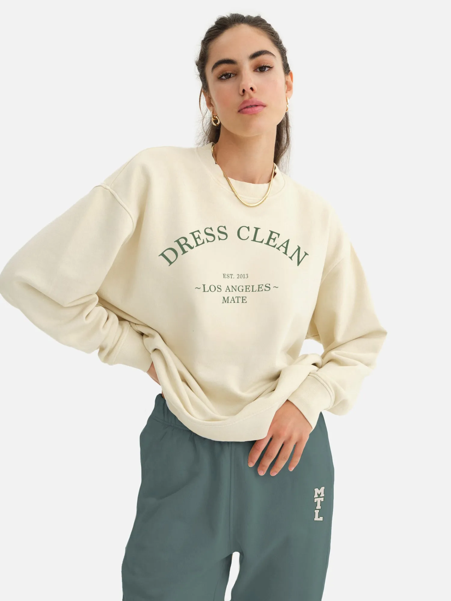 Organic Fleece Graphic Oversized Sweatshirt