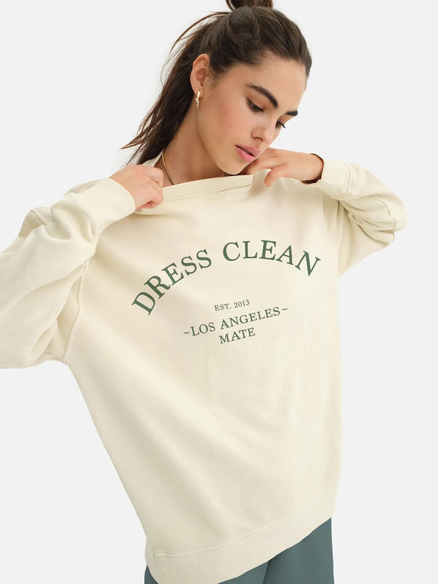 Organic Fleece Graphic Oversized Sweatshirt