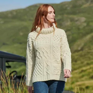 Oversized Patchwork Aran Sweater