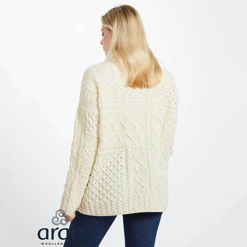 Oversized Patchwork Aran Sweater