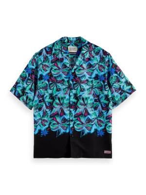 Relaxed-Fit Printed Tencel Shirt (Blue) - SS178740WI24410