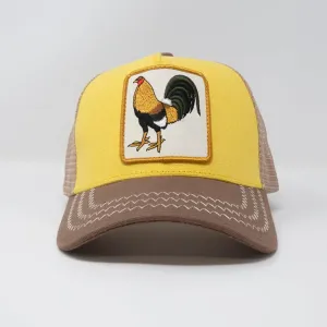 Rooster Brown Yellow Hat (Brown/Yellow) - GS151