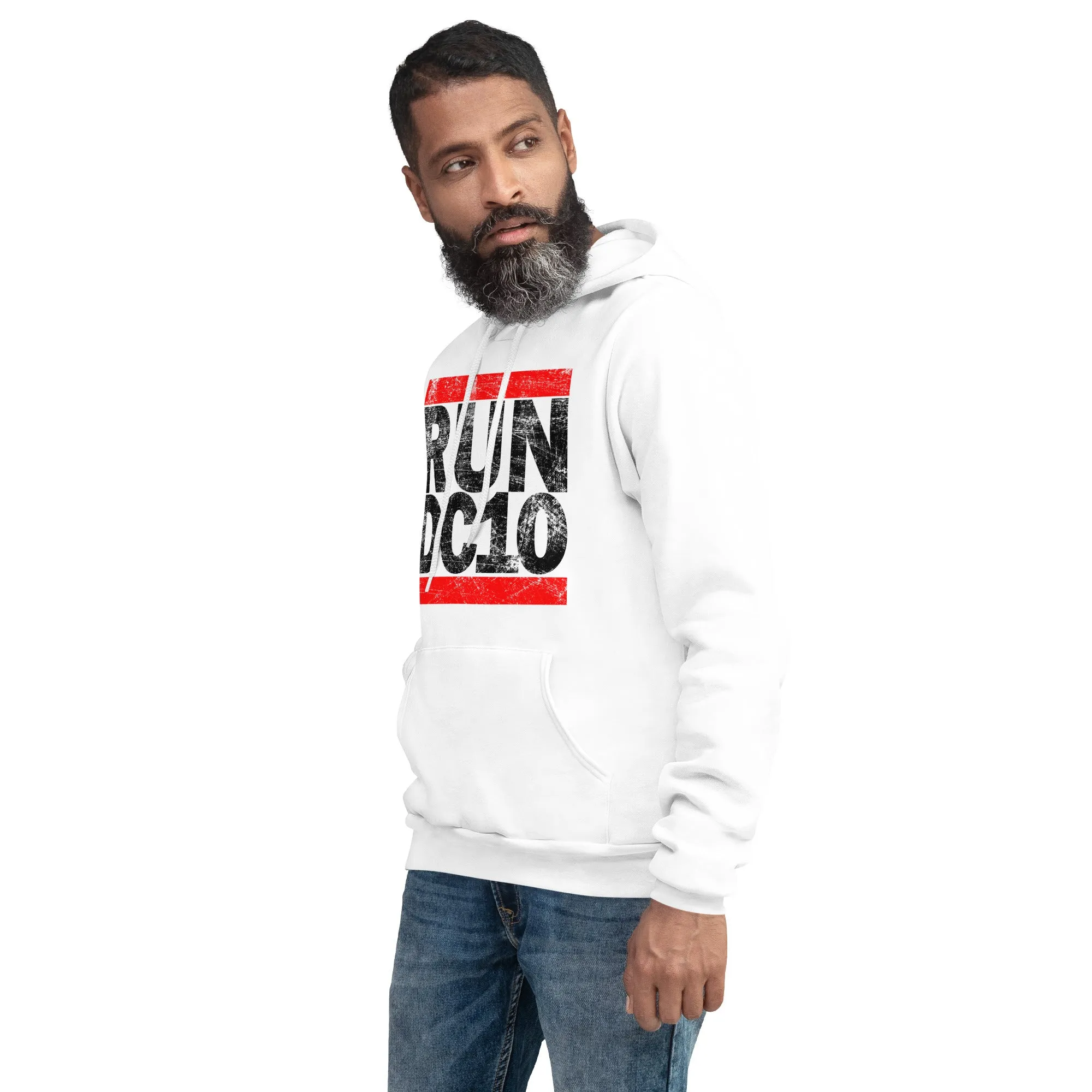 Run DC10 White Hoodie