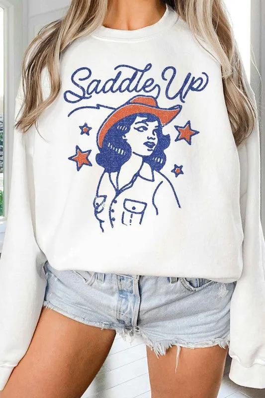 SADDLE UP COUNTRY OVERSIZED SWEATSHIRT