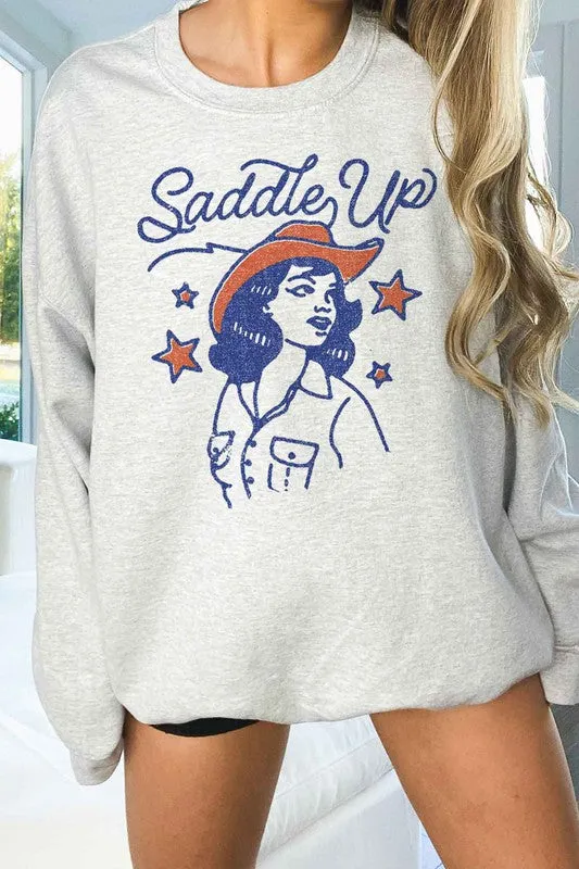 SADDLE UP COUNTRY OVERSIZED SWEATSHIRT