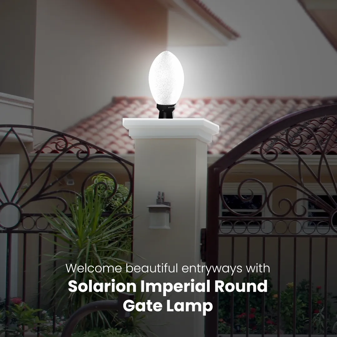 Solarion Imperial Round Gate Lamp (Plastic with B22 Holder)