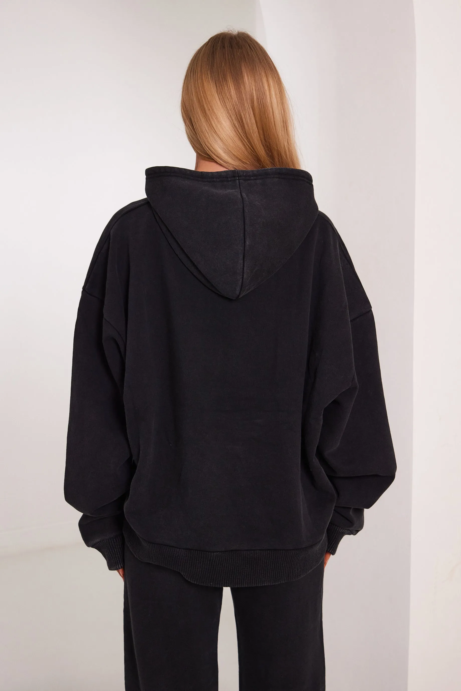 The Embossed Hoodie - Charcoal