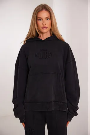 The Embossed Hoodie - Charcoal