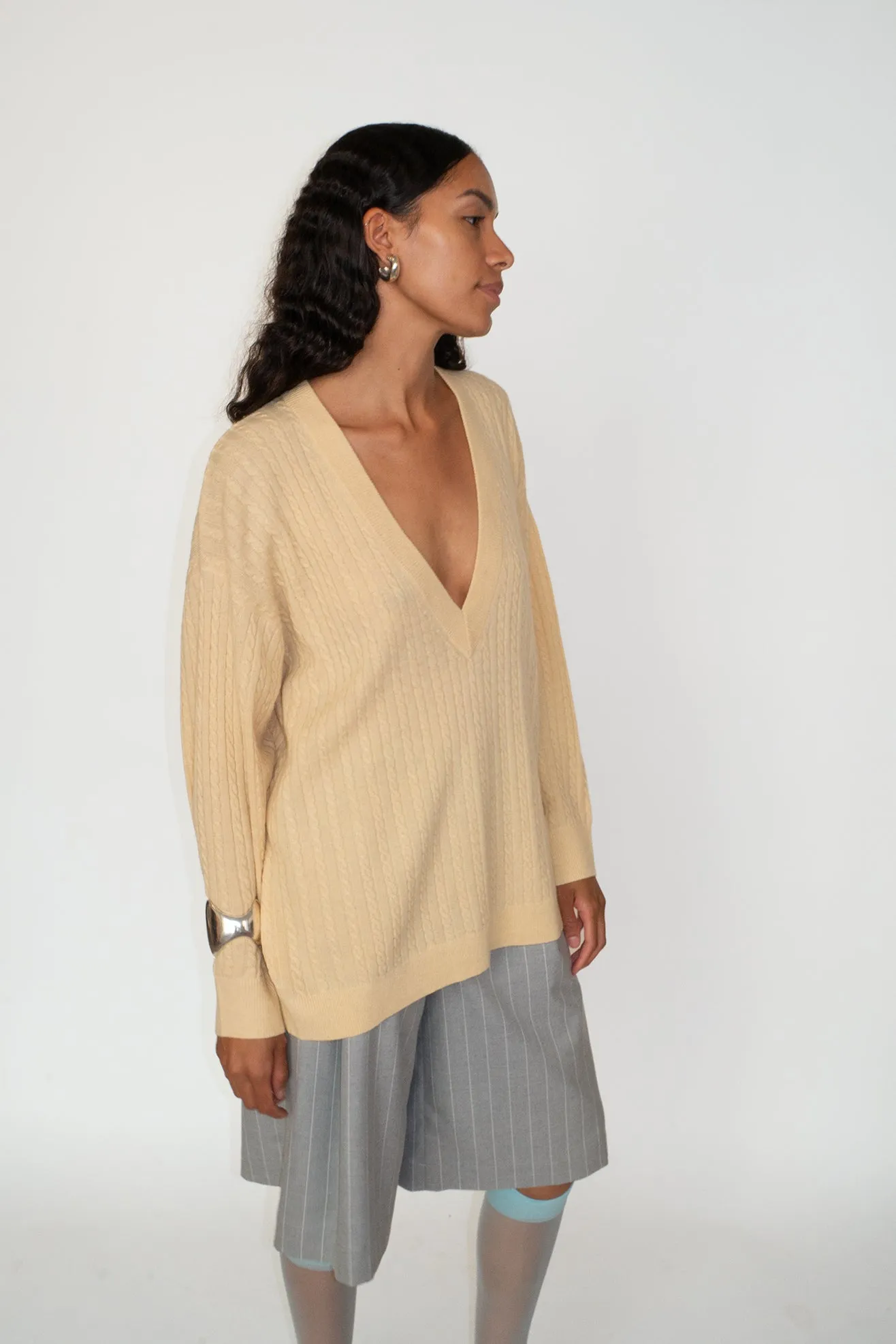 THE GARMENT, Como Oversized V-Neck, Banana Milk