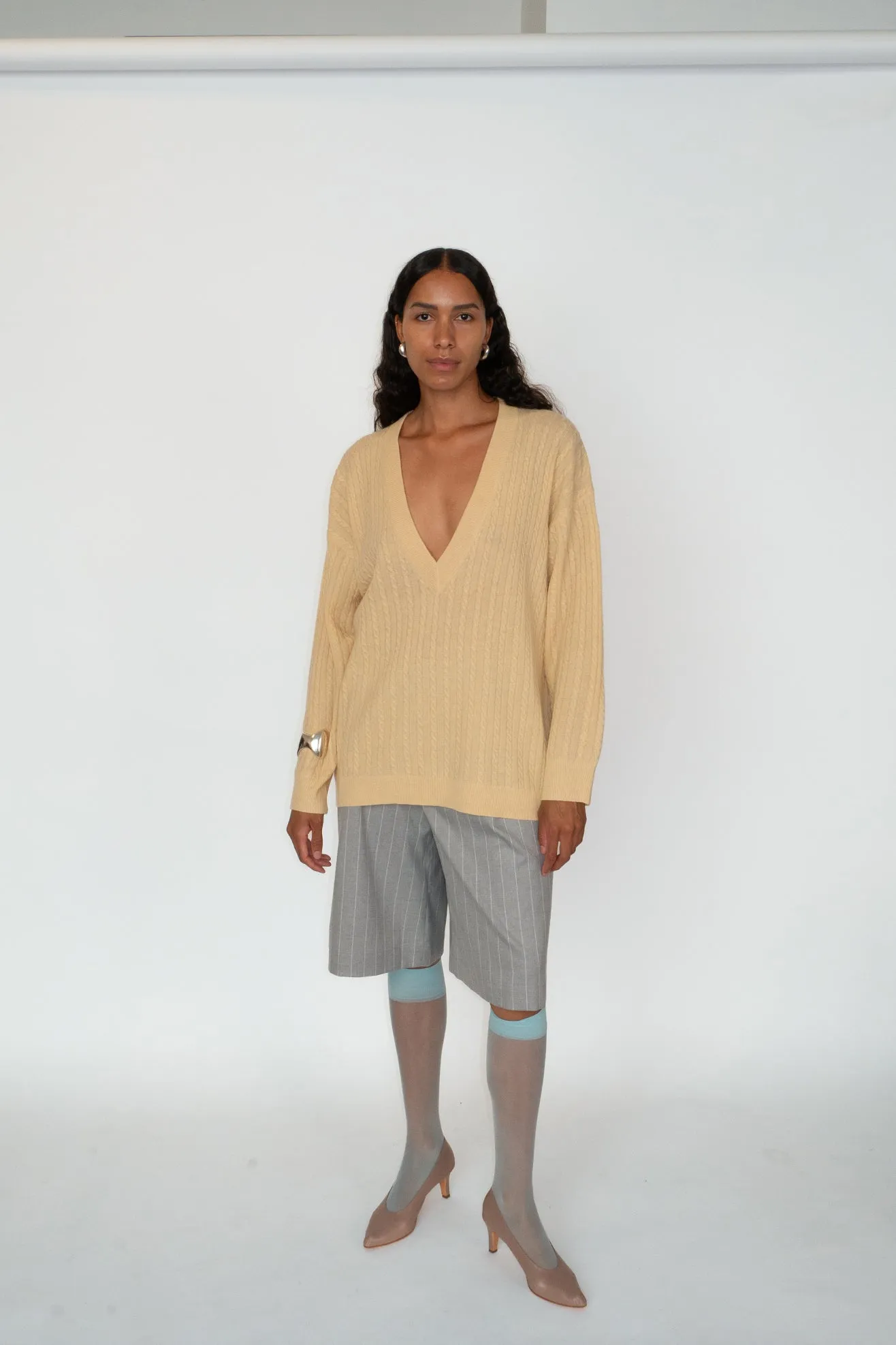 THE GARMENT, Como Oversized V-Neck, Banana Milk