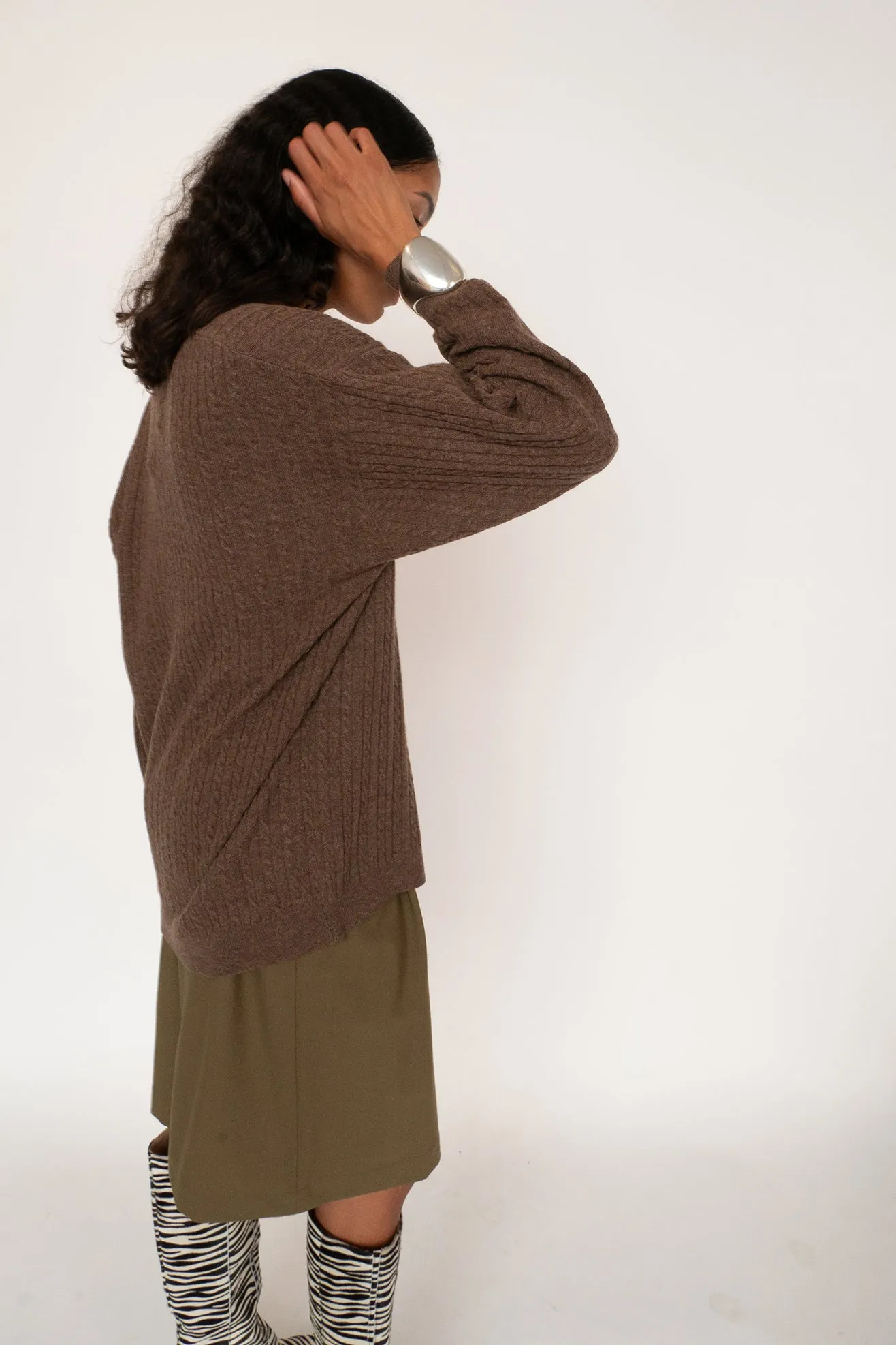 THE GARMENT, Como Oversized V-Neck, Espresso