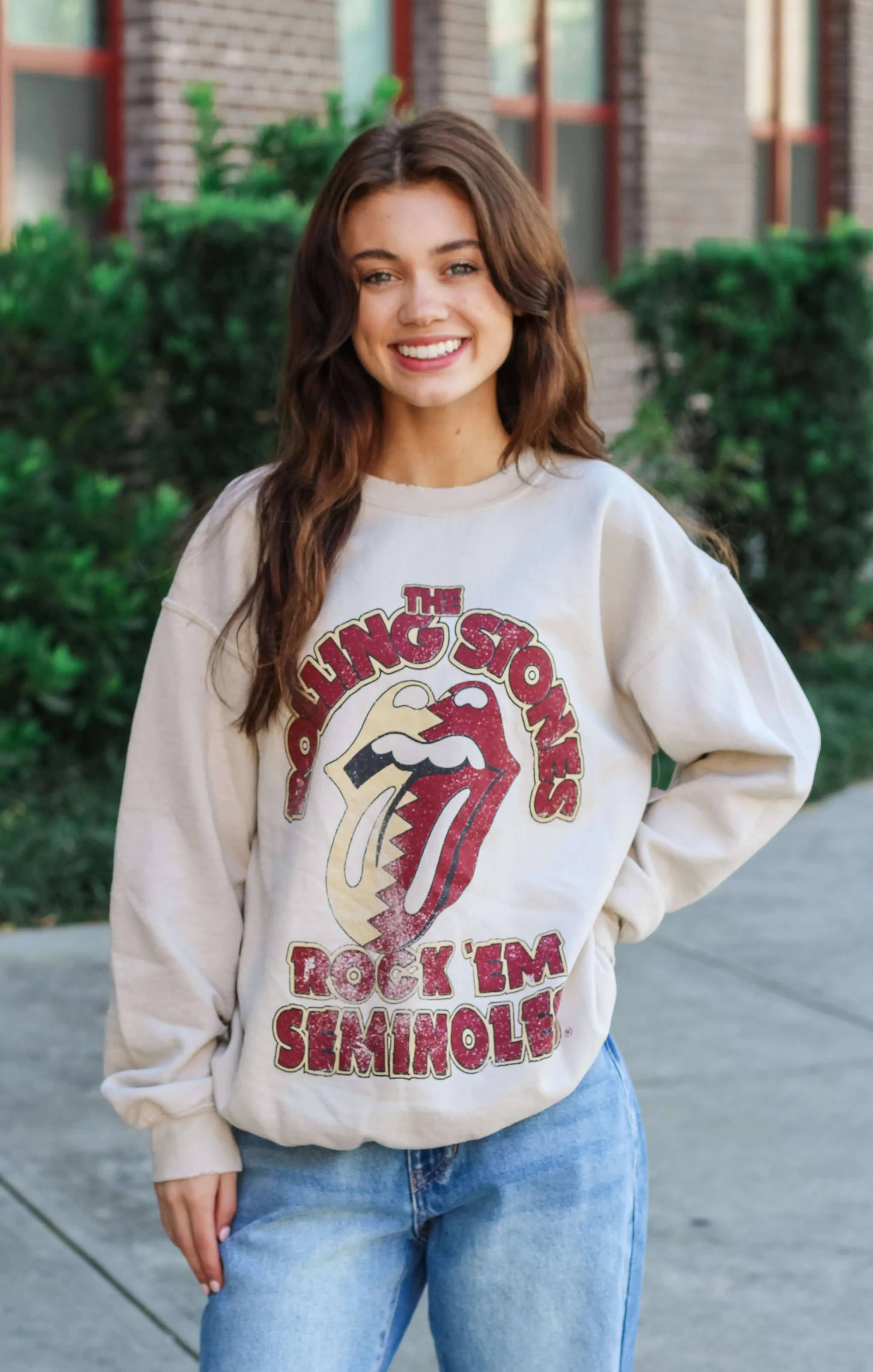 The Rock 'Em Thrifted Sweatshirt (FSU x Rolling Stones)