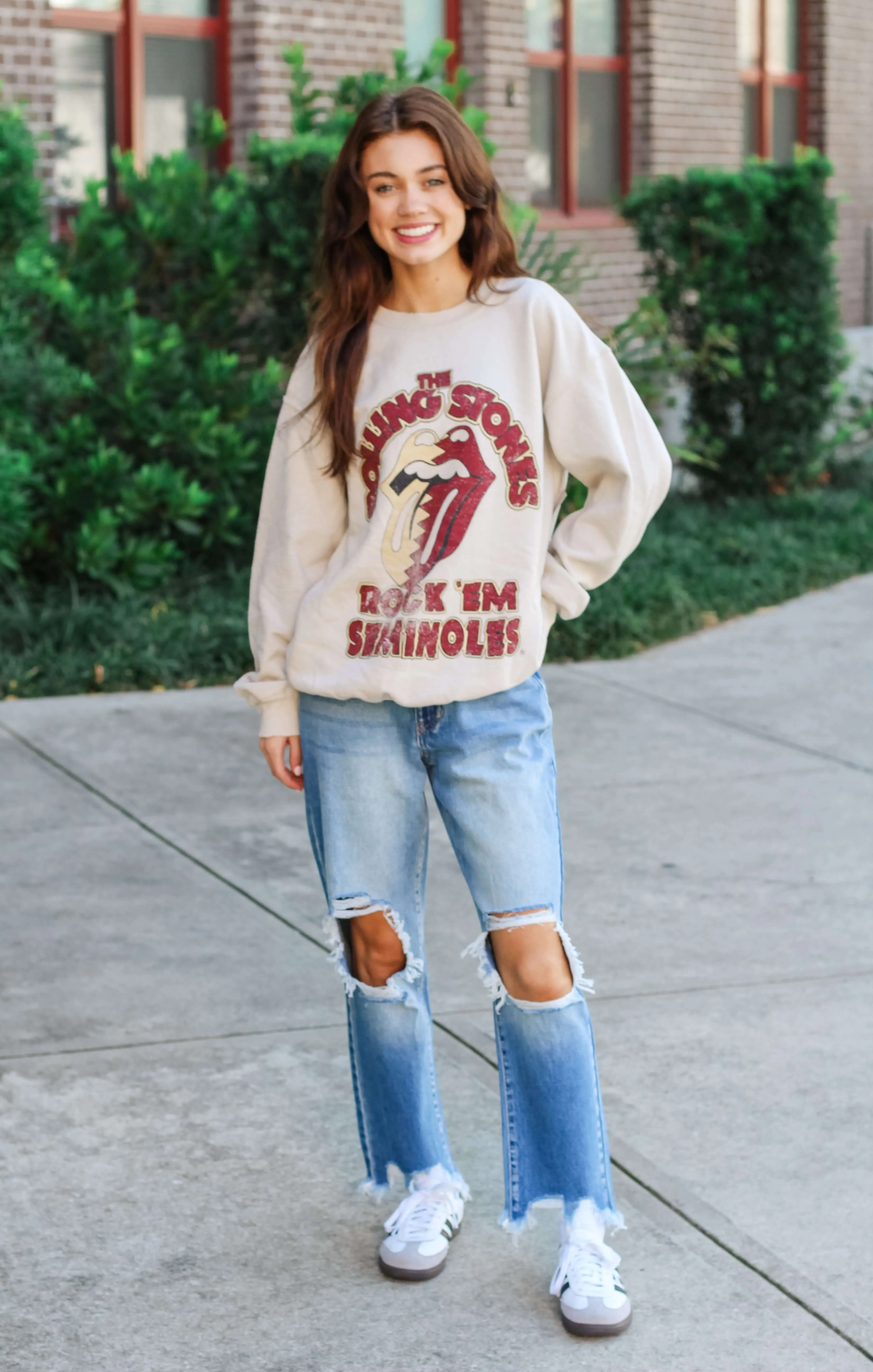 The Rock 'Em Thrifted Sweatshirt (FSU x Rolling Stones)