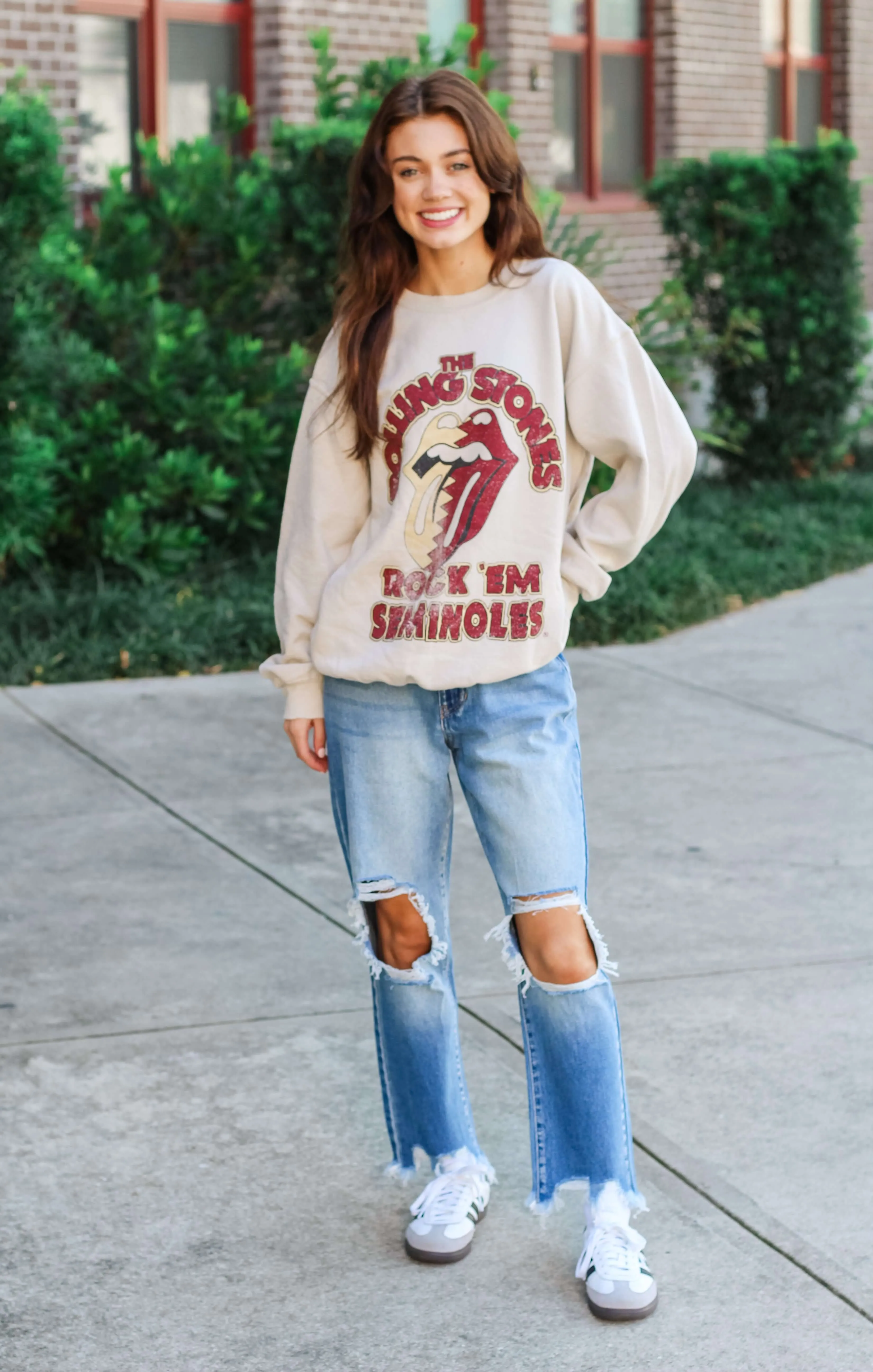 The Rock 'Em Thrifted Sweatshirt (FSU x Rolling Stones)