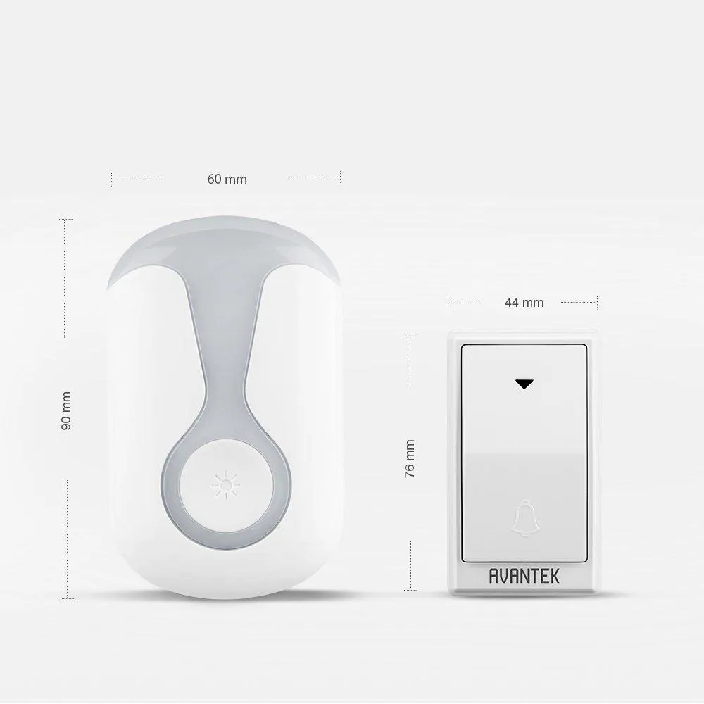 Wireless Doorbell - 36 Melodies, 200m. Range, Waterproof